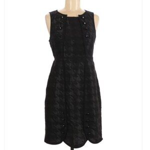 Tibi New York Sleeveless Black Button Dress